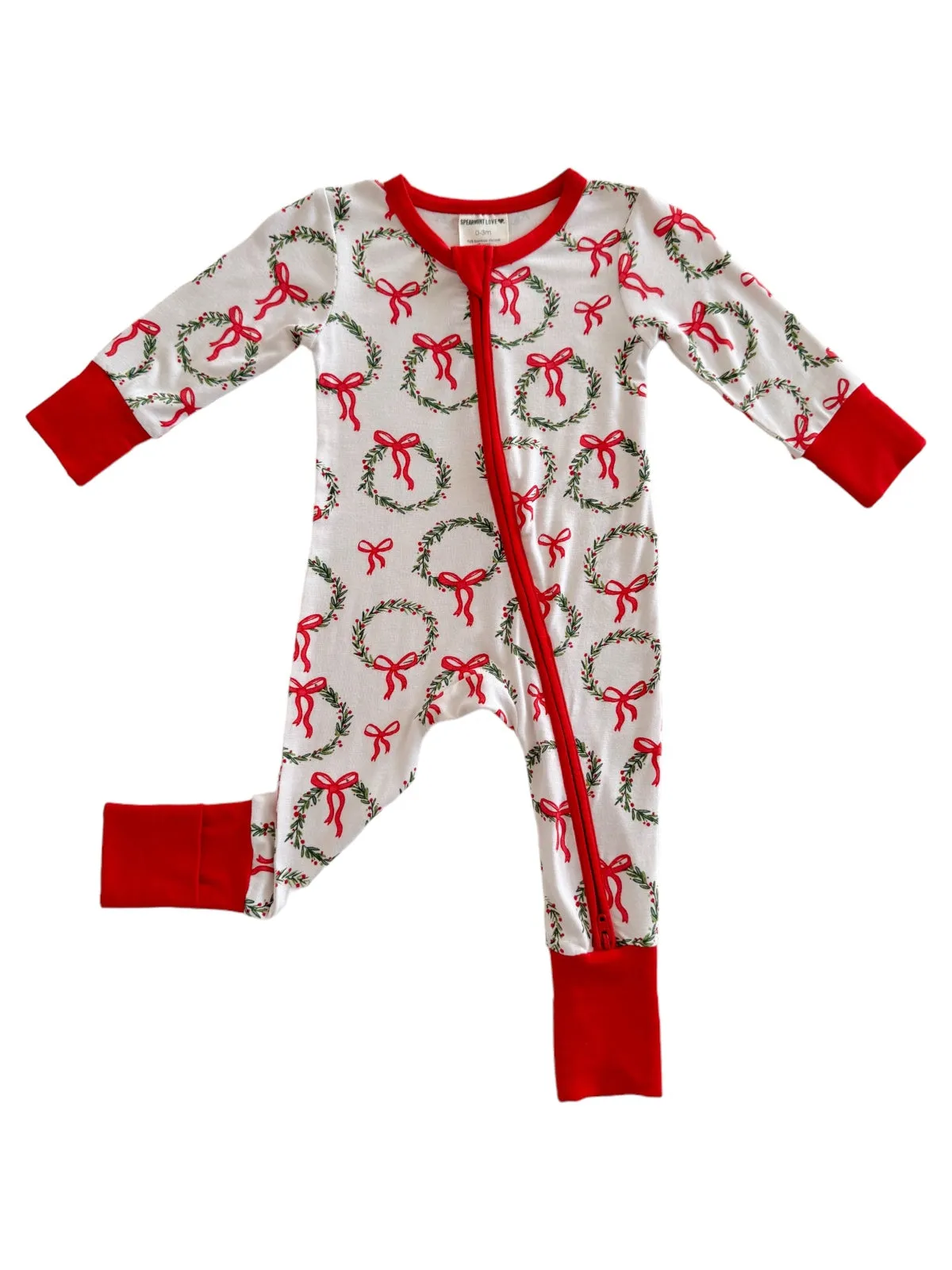 2-Way Convertible Zip Romper, Wreath