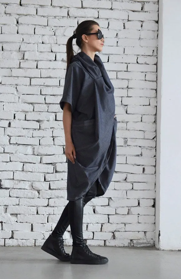 Asymmetrical Denim Tunic