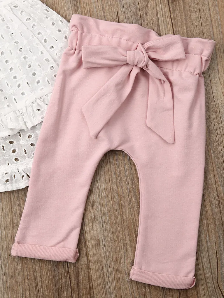 Baby Born with Style Eyelet Hi-Lo Tunic and Belted Leggings Set