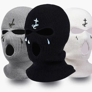 Balaclava Hat 3-Hole Knitted Full Face Cover