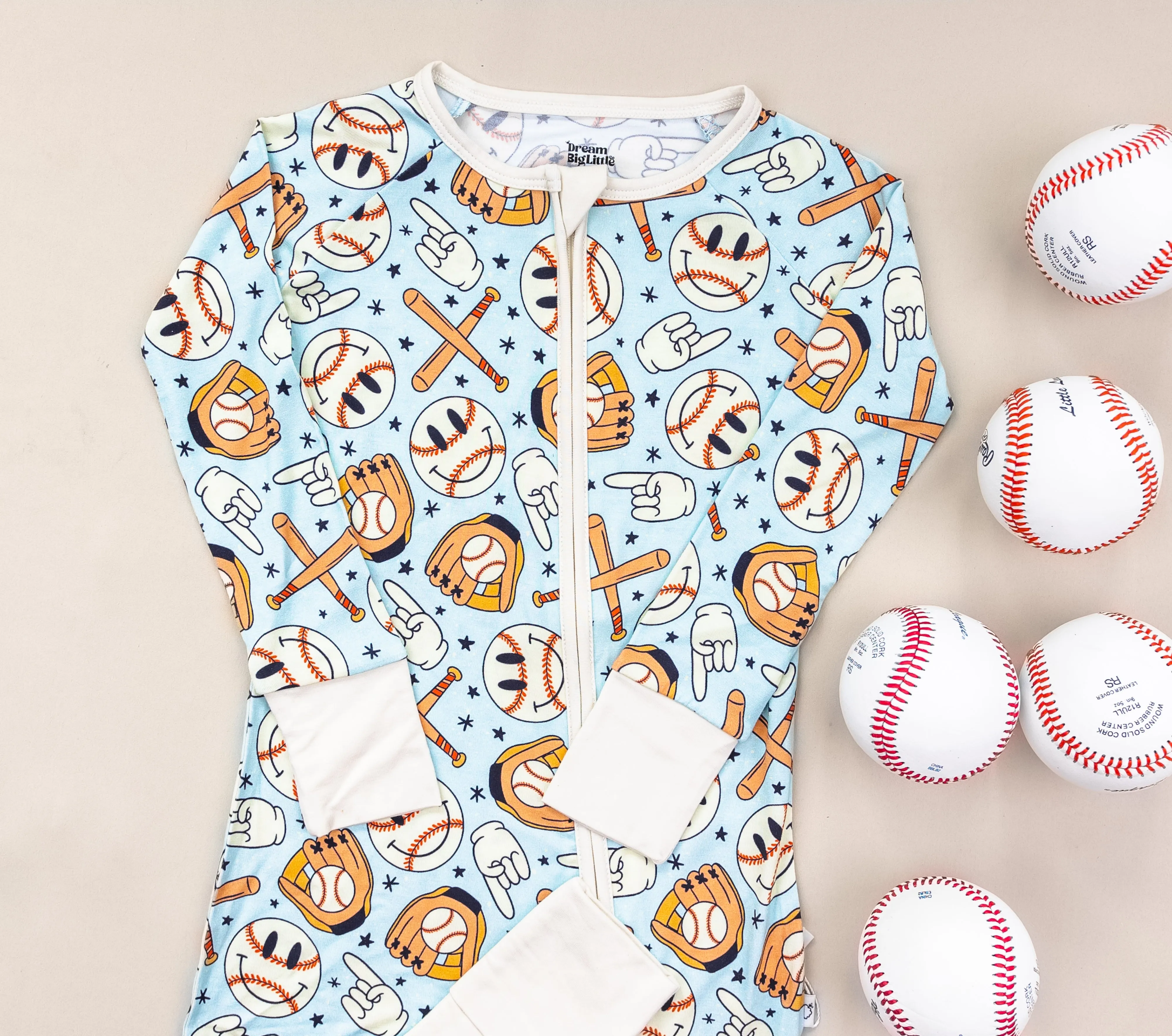 Baseball Smiley Dream Romper