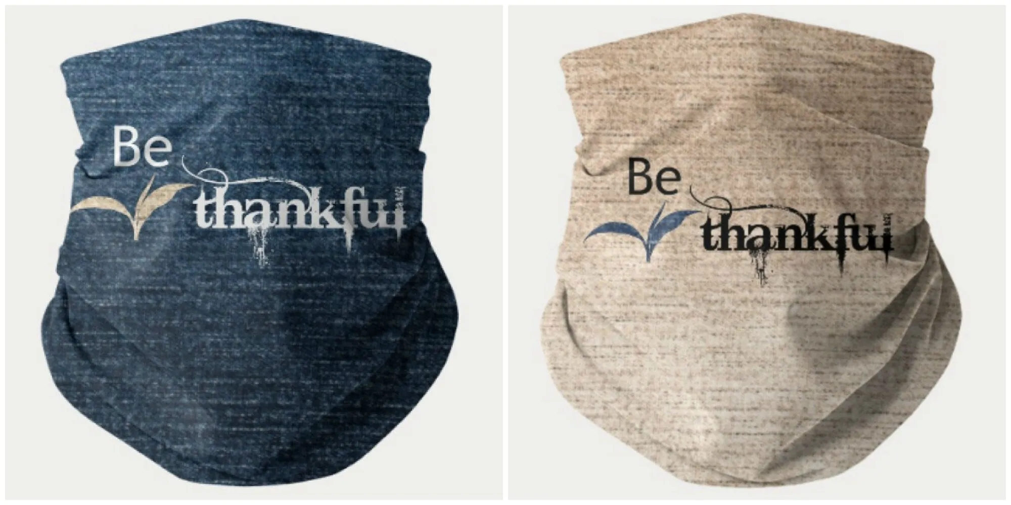 Be Thankful, Denim,Suede Look,Neck Gaiter,Multi-functional , Face,Headband,Bandana,Balaclava,Hair Band,Dust Mask,Cute Valentine Gift