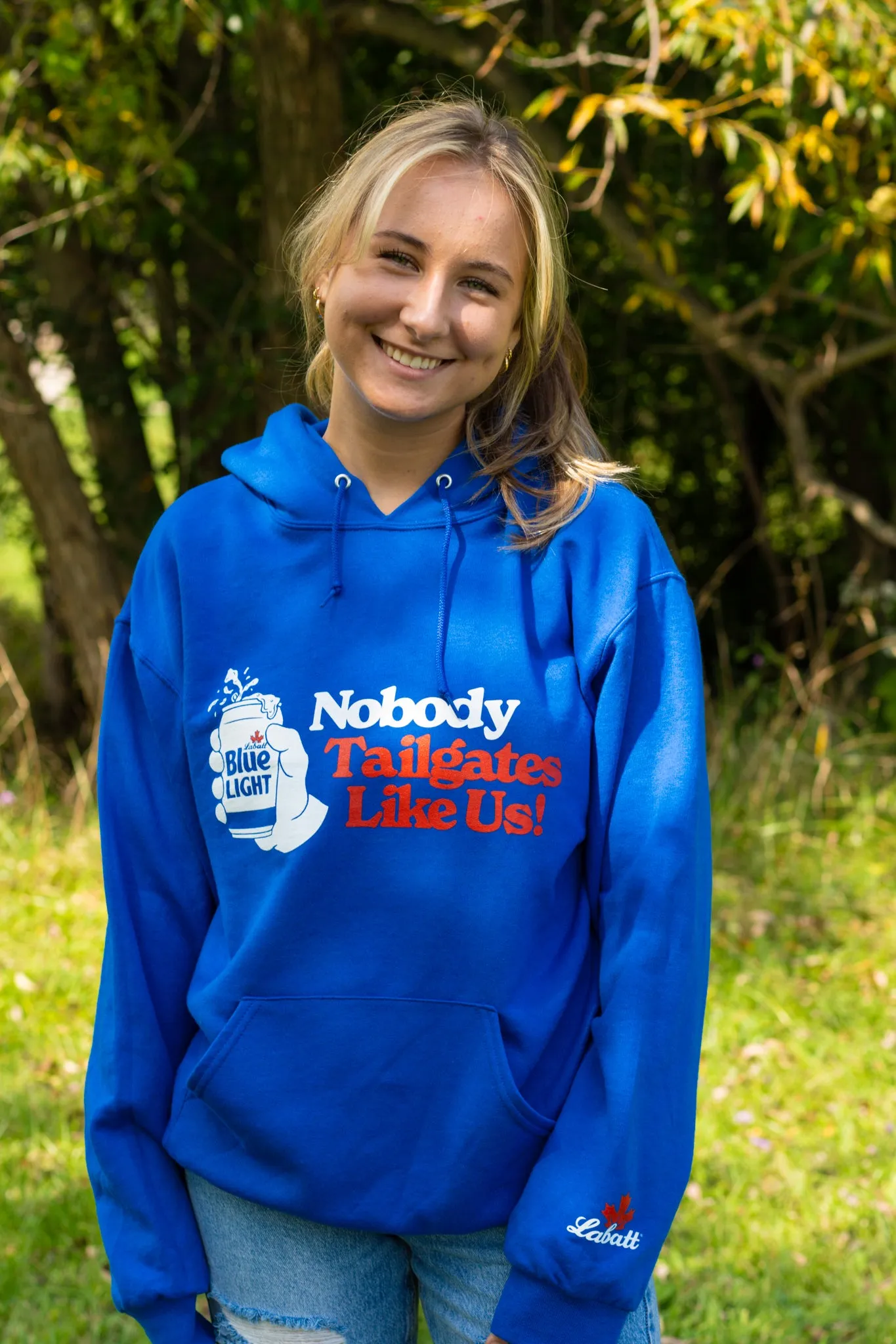 BFLO x Labatt Nobody Tailgates Like US! Blue Hoodie