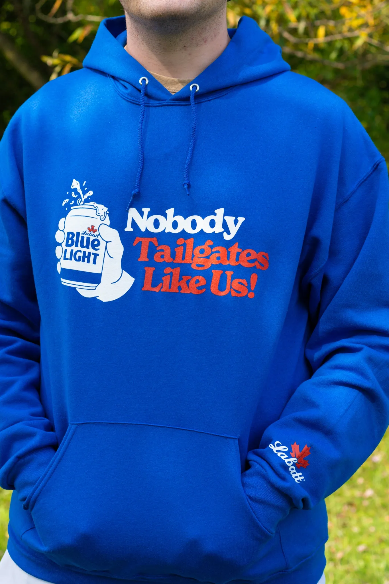 BFLO x Labatt Nobody Tailgates Like US! Blue Hoodie