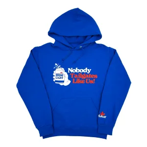 BFLO x Labatt Nobody Tailgates Like US! Blue Hoodie