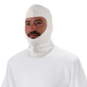 Black Stallion Nomex Knit Single Layer Balaclava, White - NH100