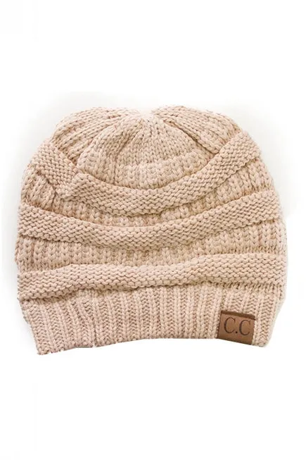 C.C. Beanies Cable Knit Classic Hat