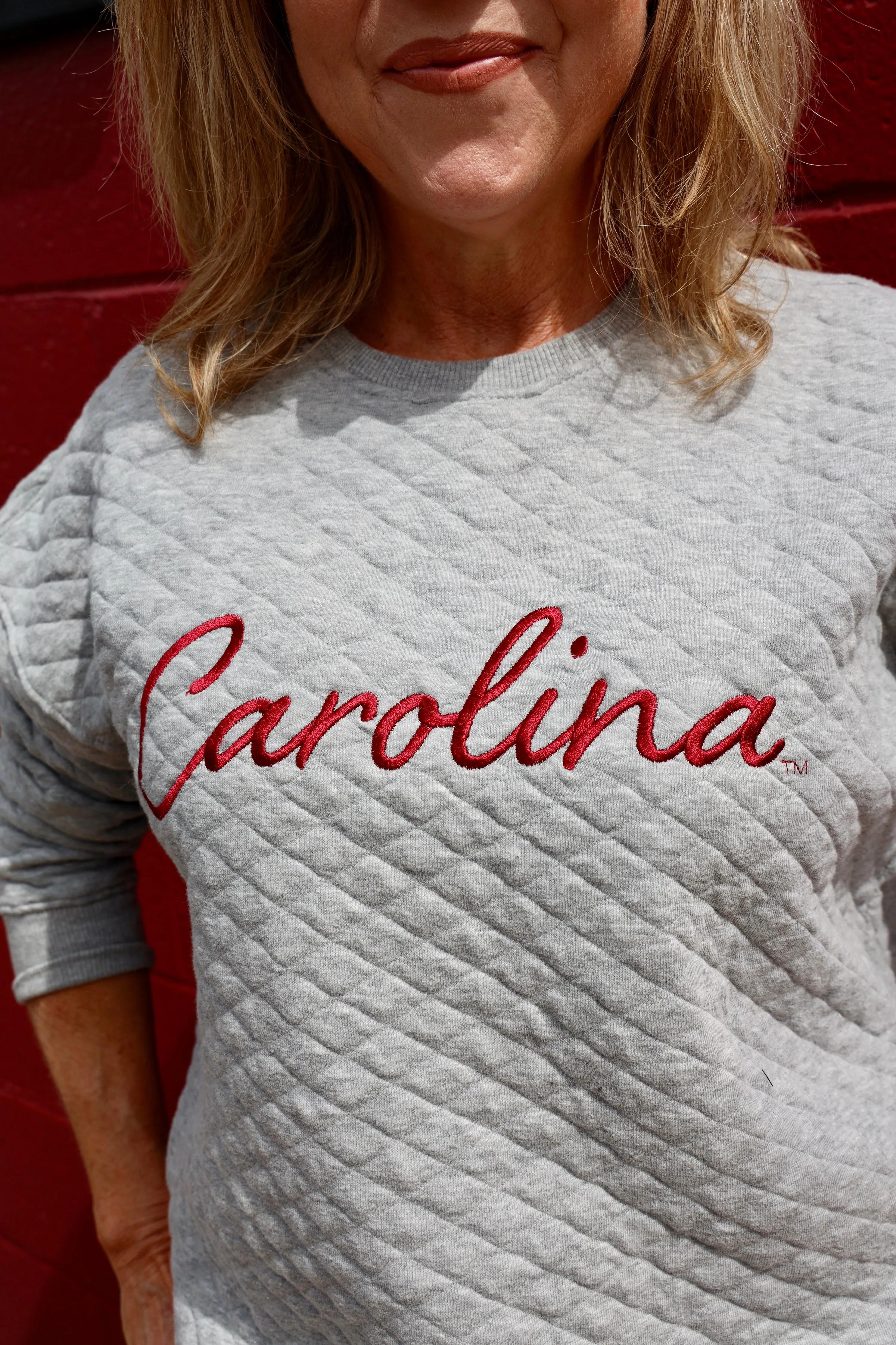 CI Quilted Script Carolina Pullover