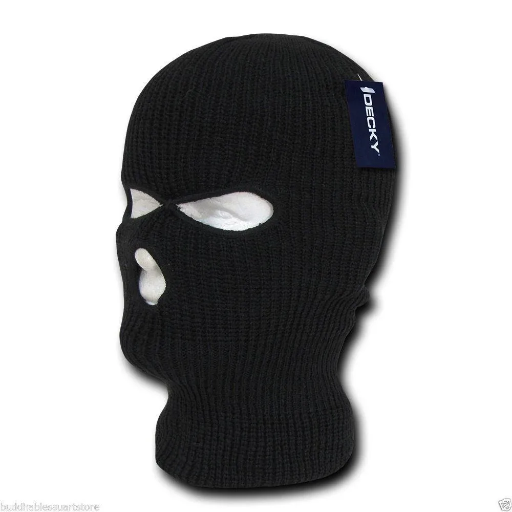 Decky Warm Winter Balaclava 3 Hole Face Masks Beanies Ski Motorcycle Biker Tactical