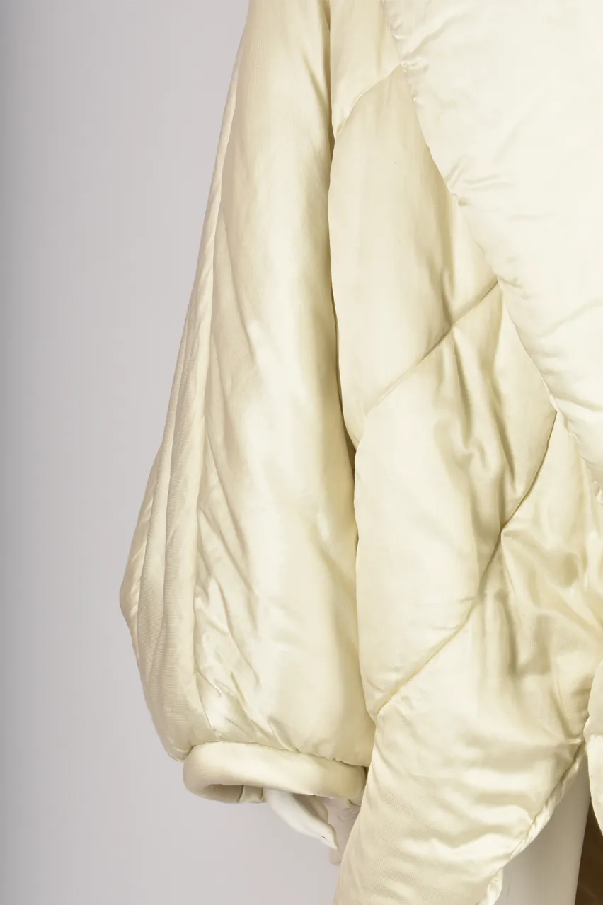 DRIES VAN NOTEN A/W 2023 OVERSIZED SATIN PUFFER COAT