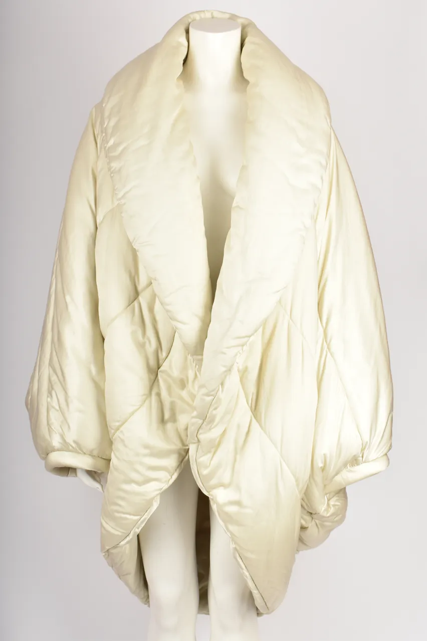 DRIES VAN NOTEN A/W 2023 OVERSIZED SATIN PUFFER COAT