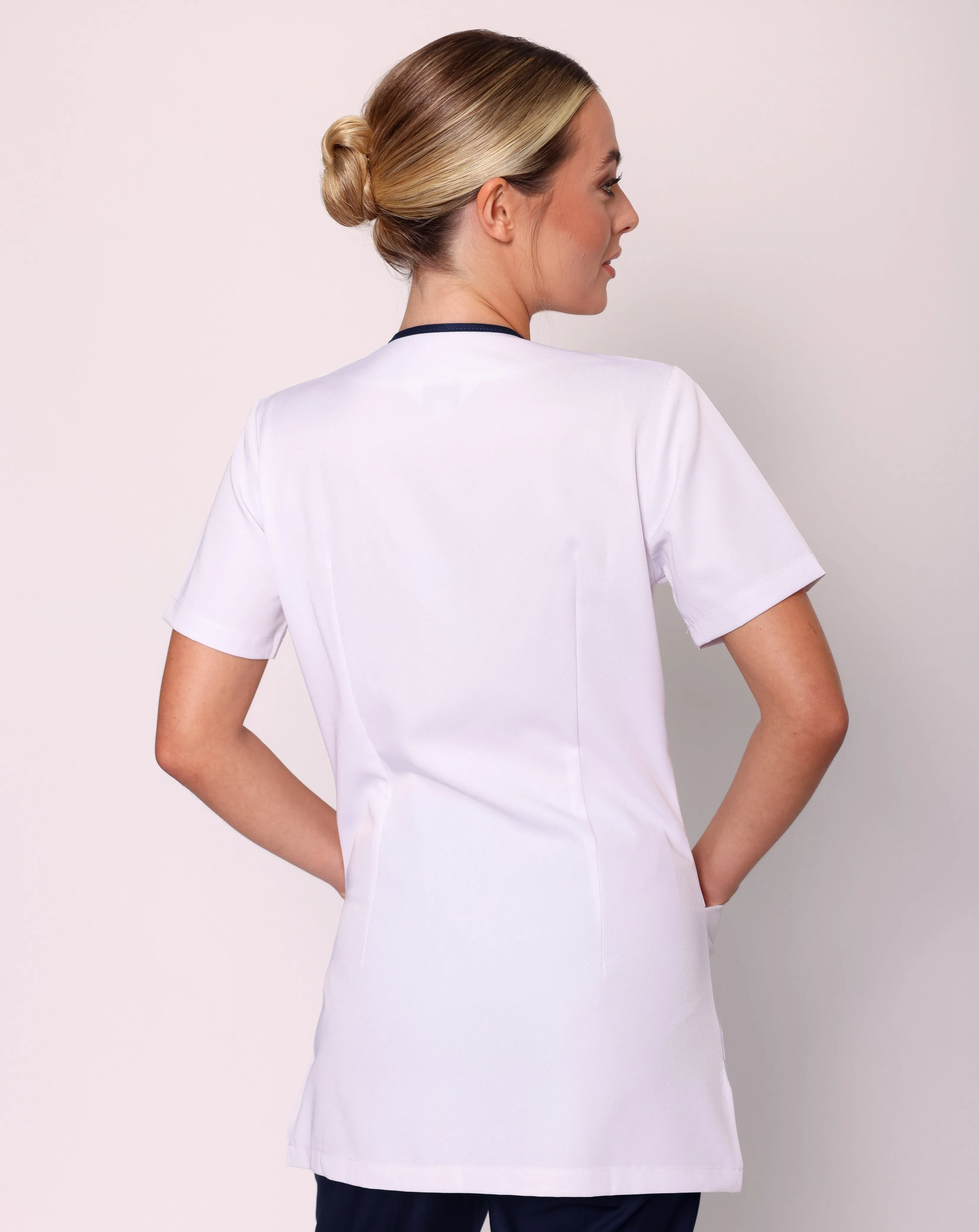 Eternity Women's Healthcare Tunic - White / Navy