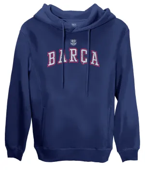 FC Barcelona Athletic Wordmark Fleece Pullover Hoodie - Navy