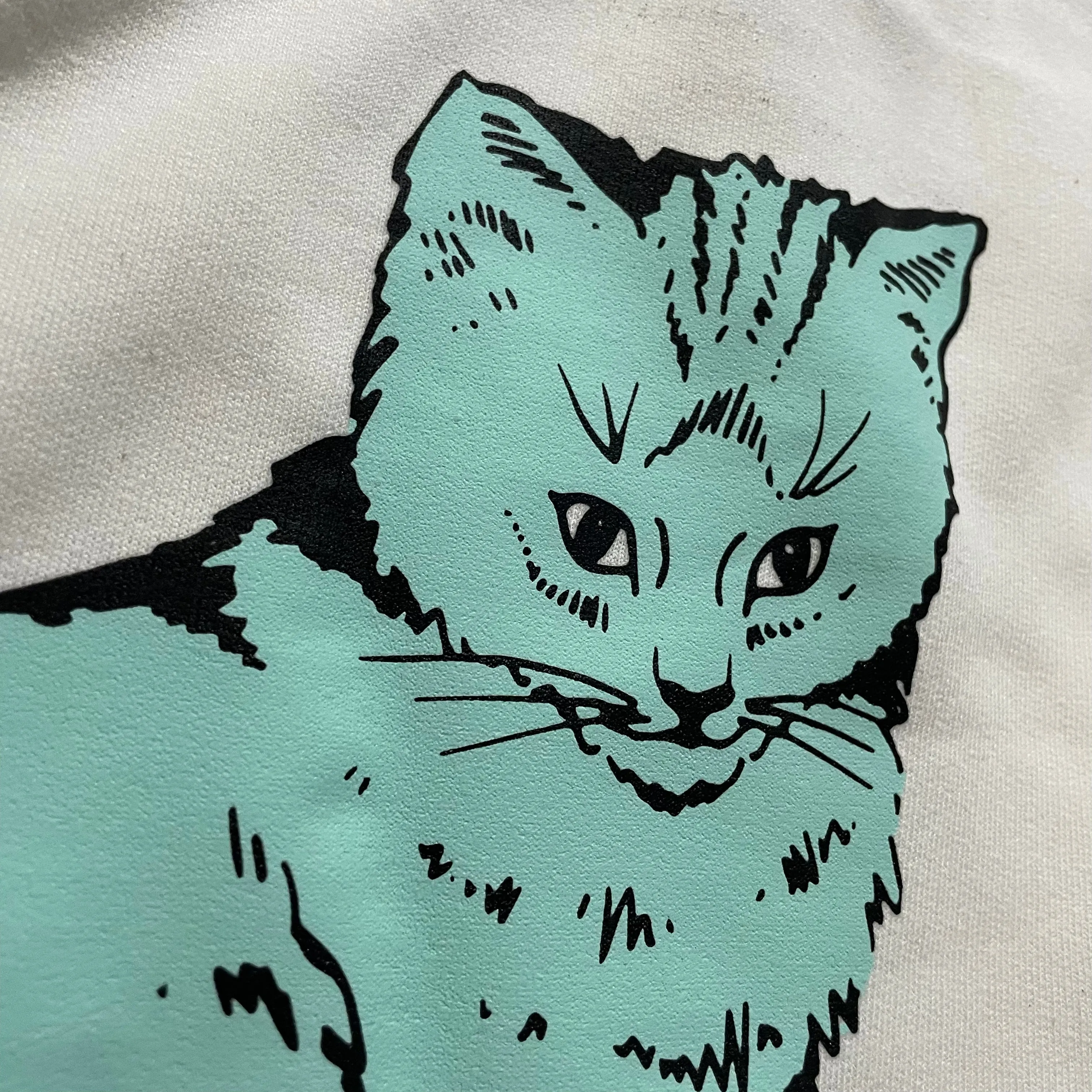 Focus Cat Sweatshirt - Icy Blue Cat