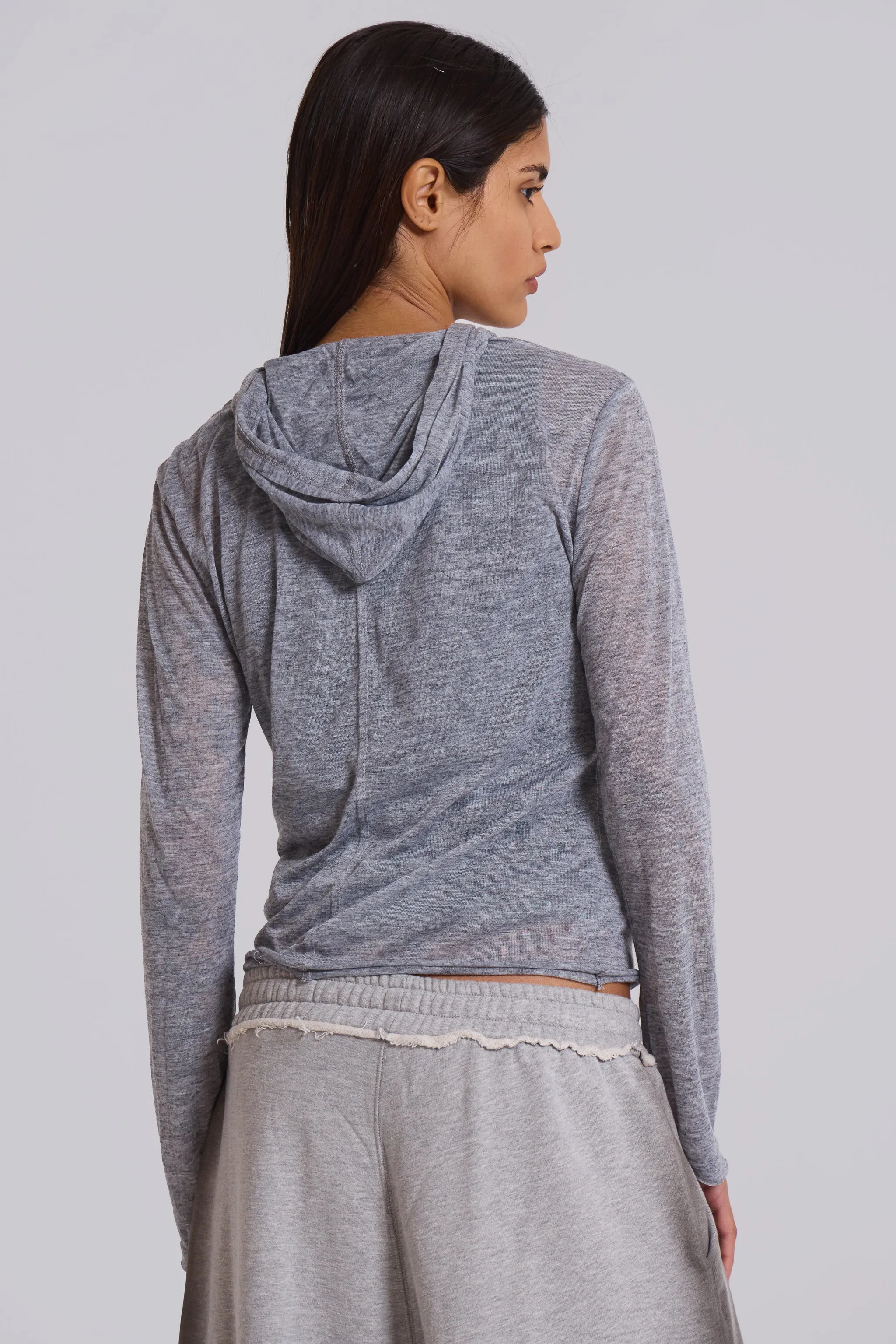 Grey Marl Mist Hoodie