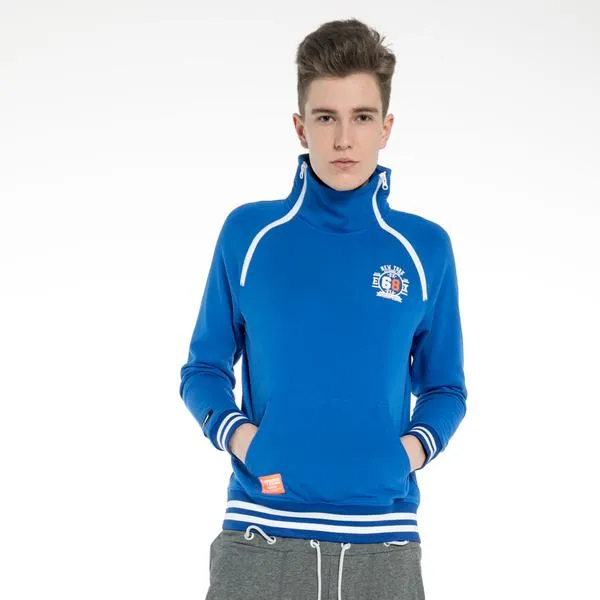 High Neck Dual-Zip Sweatshirt