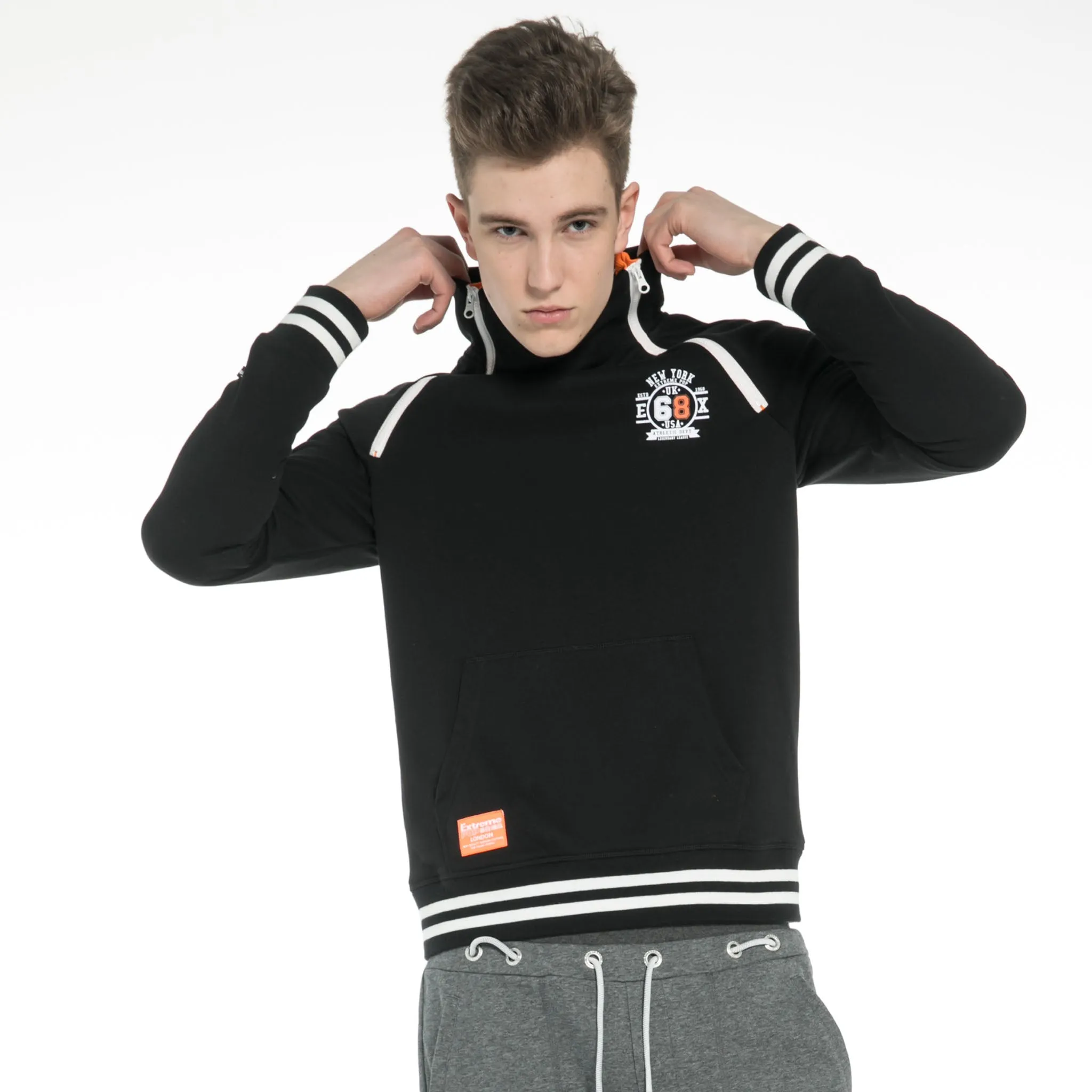 High Neck Dual-Zip Sweatshirt