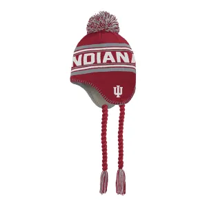 Indiana Hoosiers Youth Jacqyard Tassel Pom Crimson Knit Hat