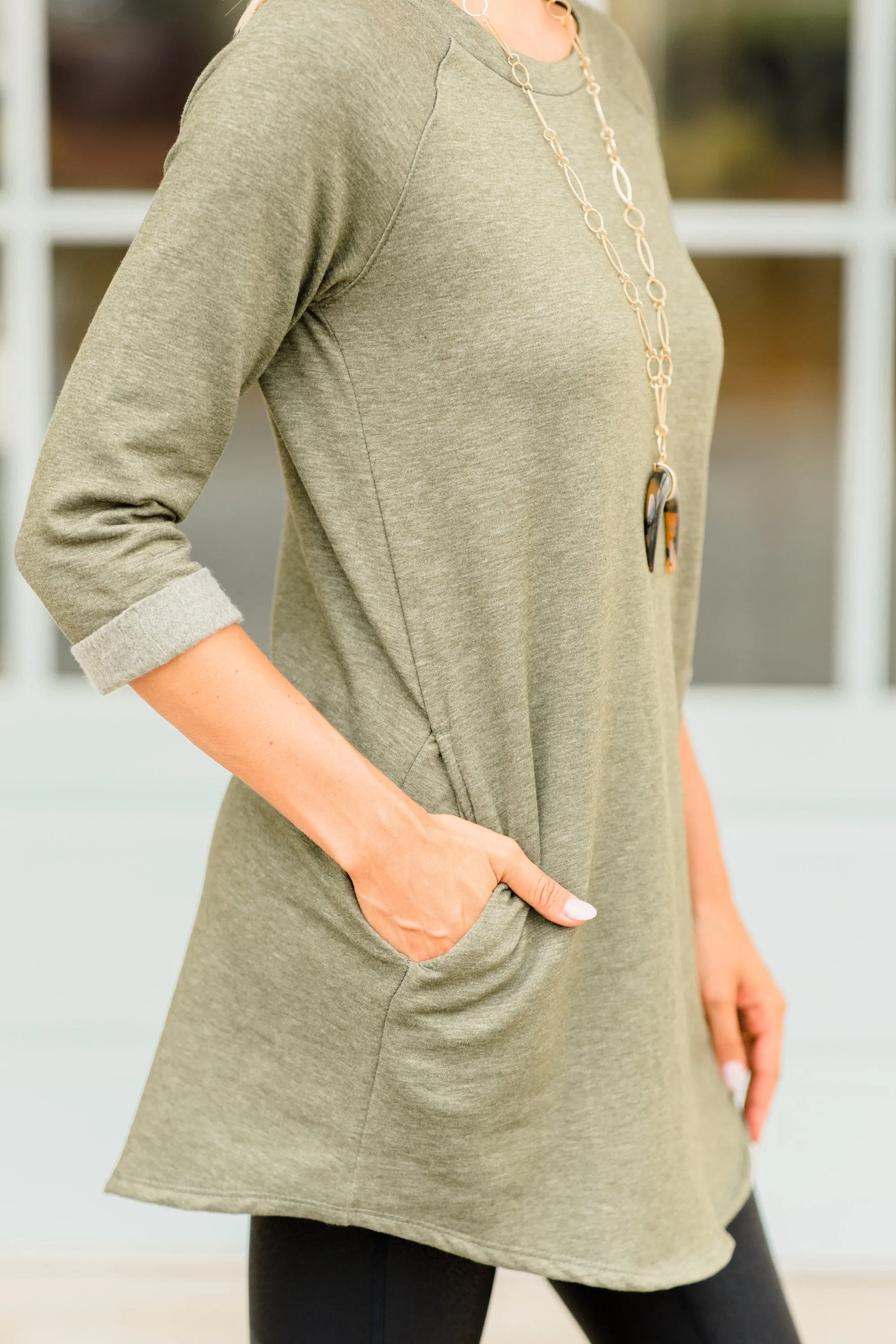 Love Of Leisure Olive Green Tunic