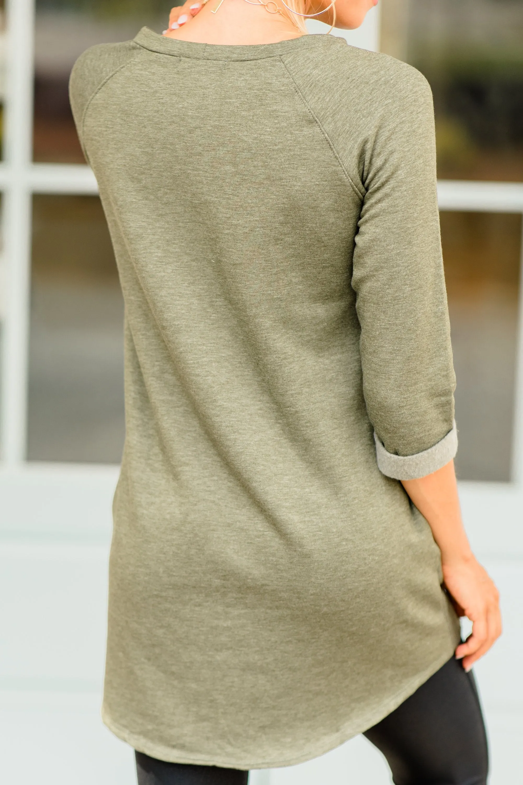 Love Of Leisure Olive Green Tunic