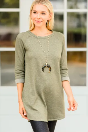 Love Of Leisure Olive Green Tunic