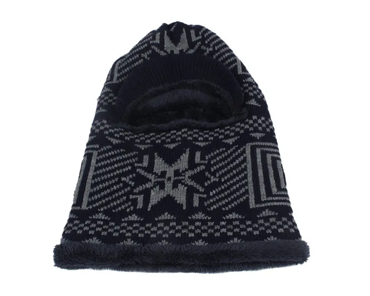 Men's Winter Knitted Balaclava Cap - Black,Gray,Navy