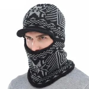 Men's Winter Knitted Balaclava Cap - Black,Gray,Navy