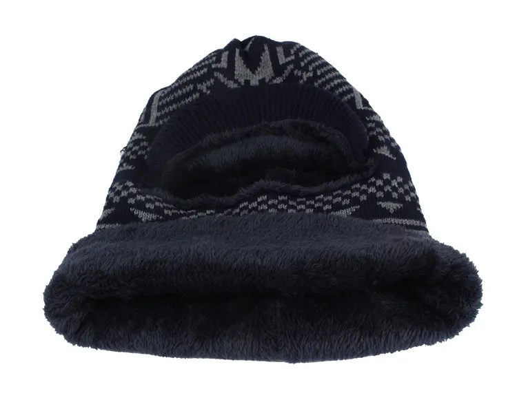 Men's Winter Knitted Balaclava Cap - Black,Gray,Navy