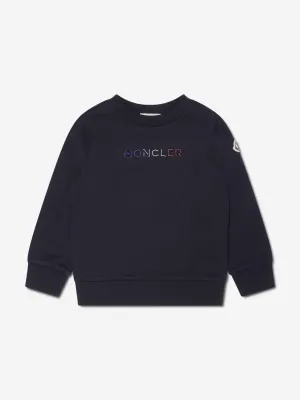 Moncler Enfant Kids Logo Sweatshirt in Navy