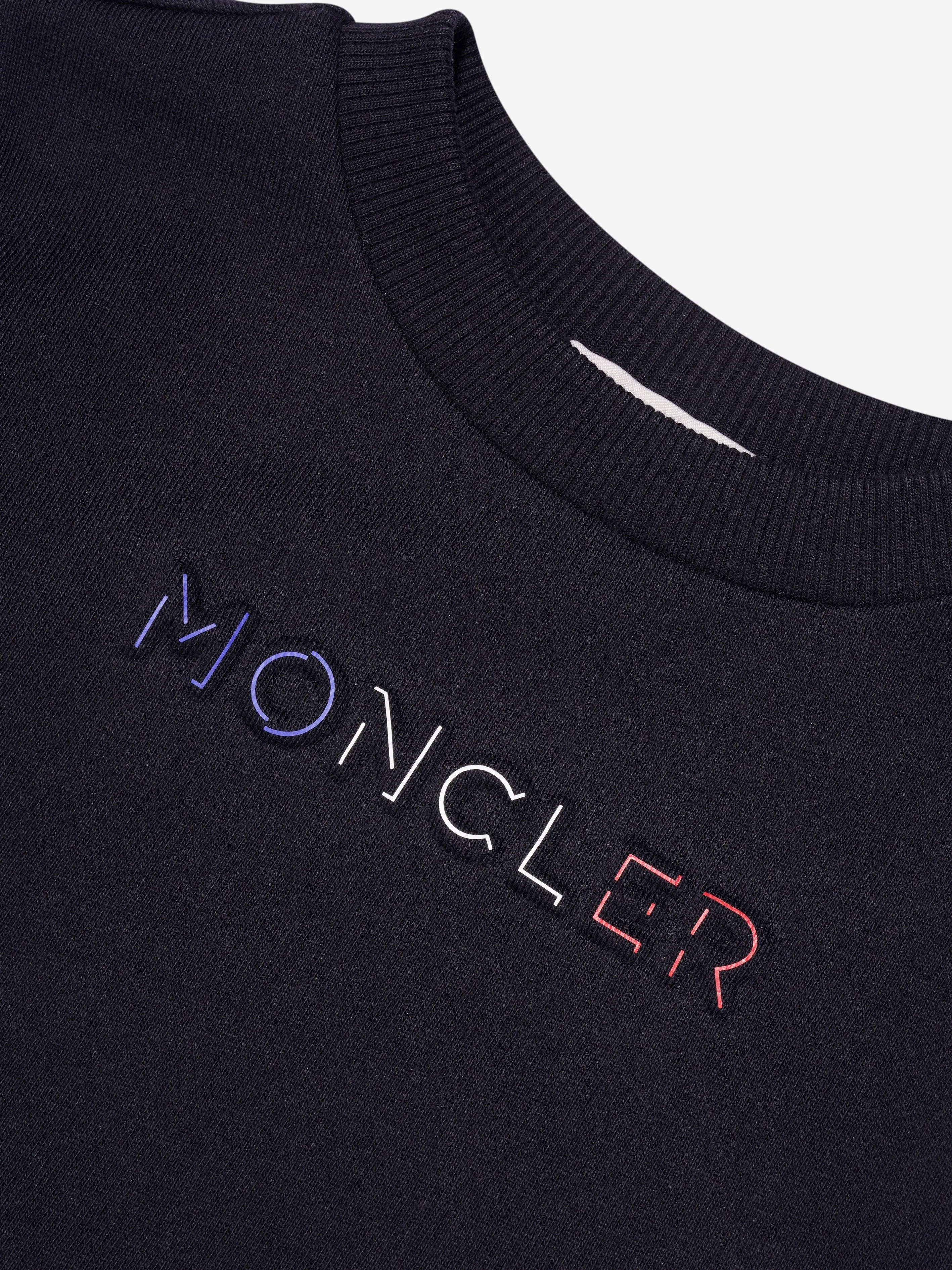 Moncler Enfant Kids Logo Sweatshirt in Navy