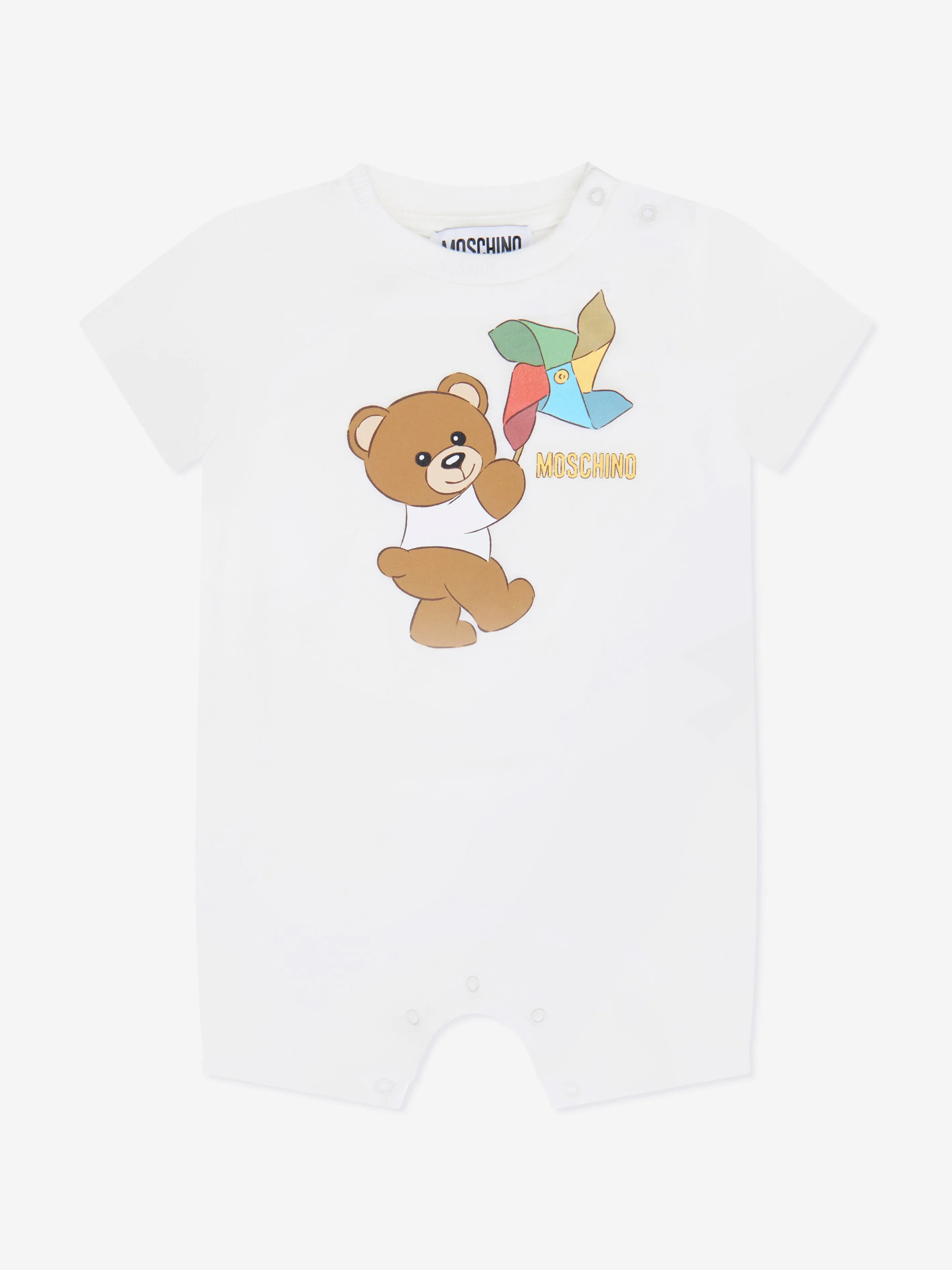 Moschino Baby Romper Gift Set in Ivory