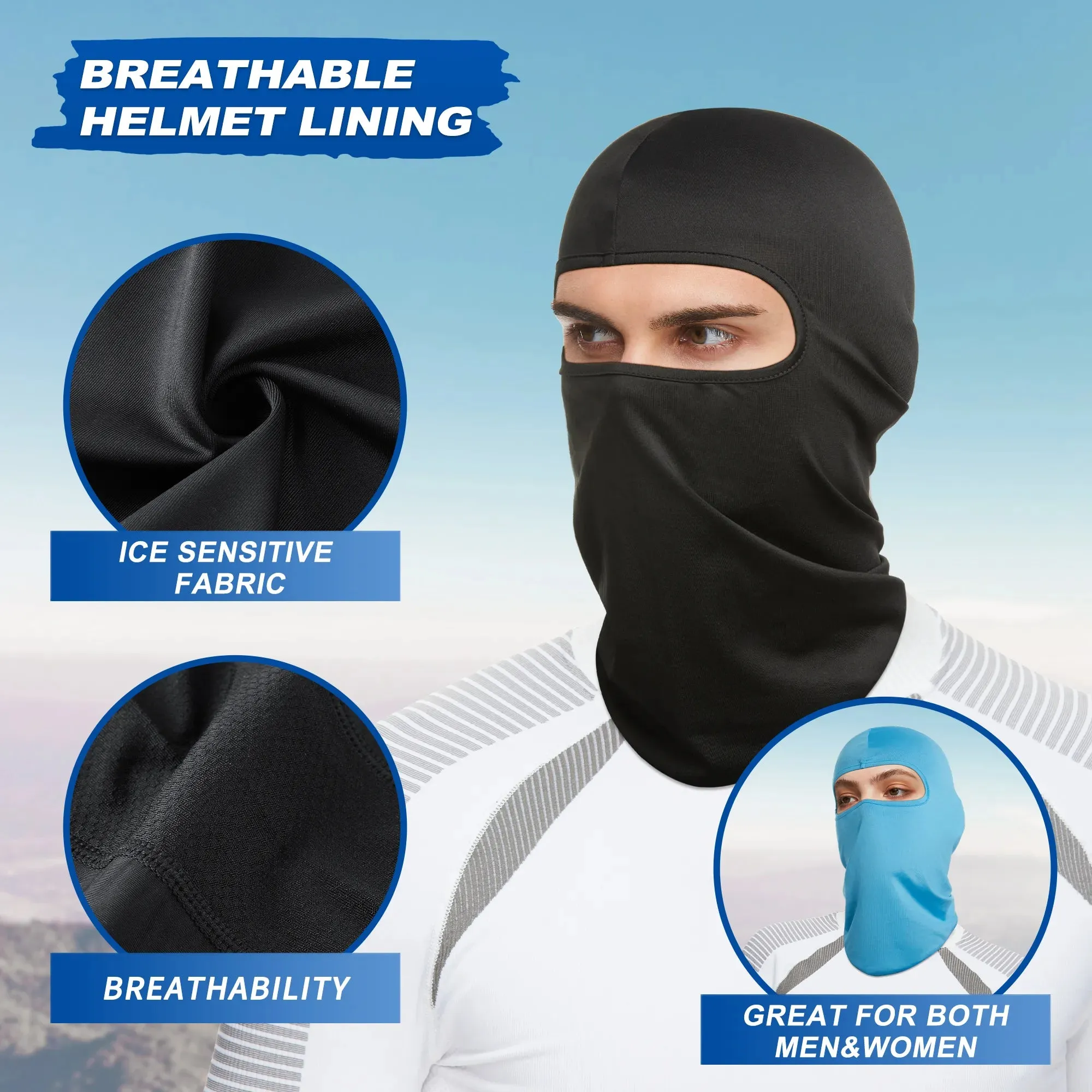 Motorcycle Mask Cycling Balaclava Full Cover Face Mask Hat Balaclava Quick Dry Lycra Ski Neck Summer Sun Ultra UV Protection