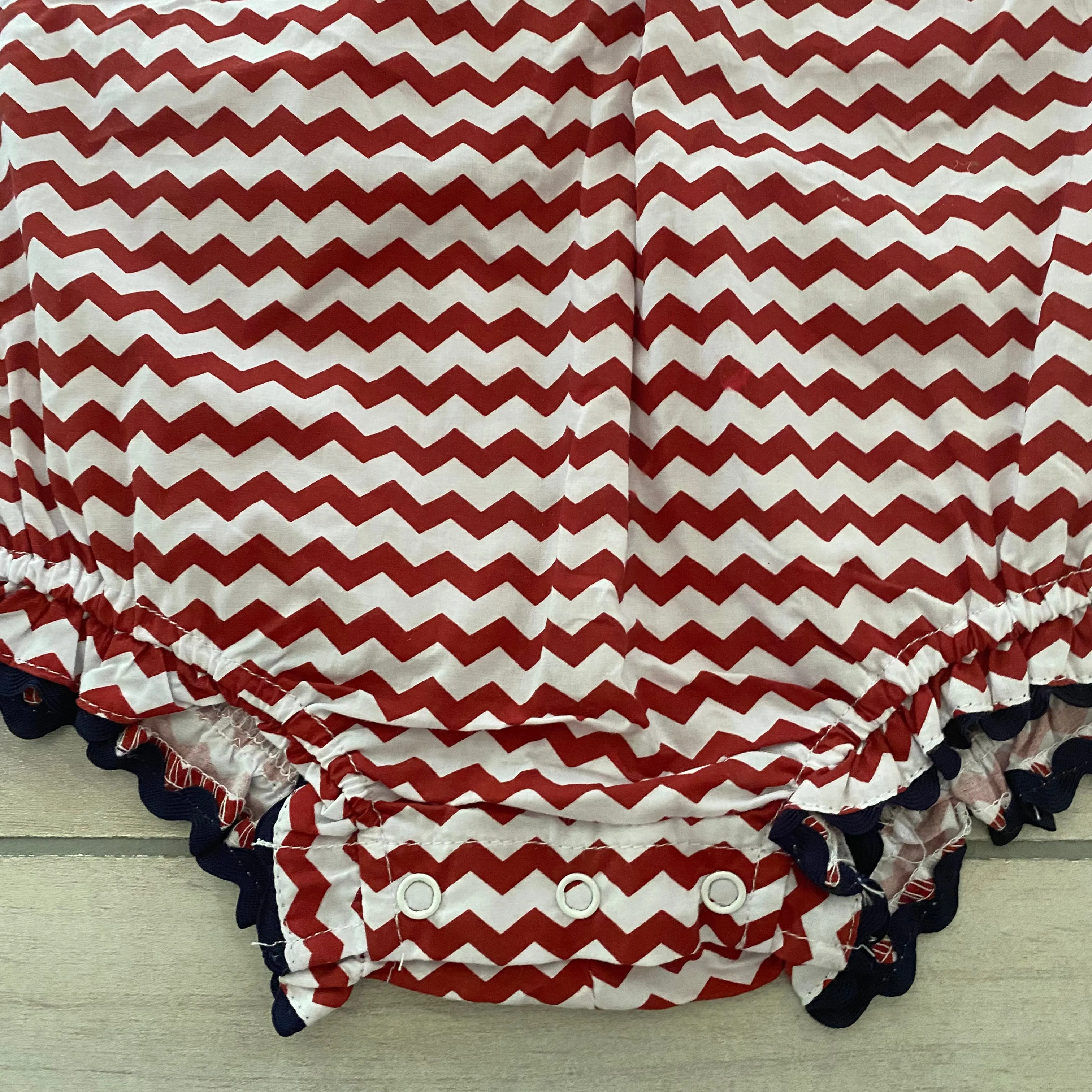 NEW Creations Anchor Smocked Chevron Bubble Romper