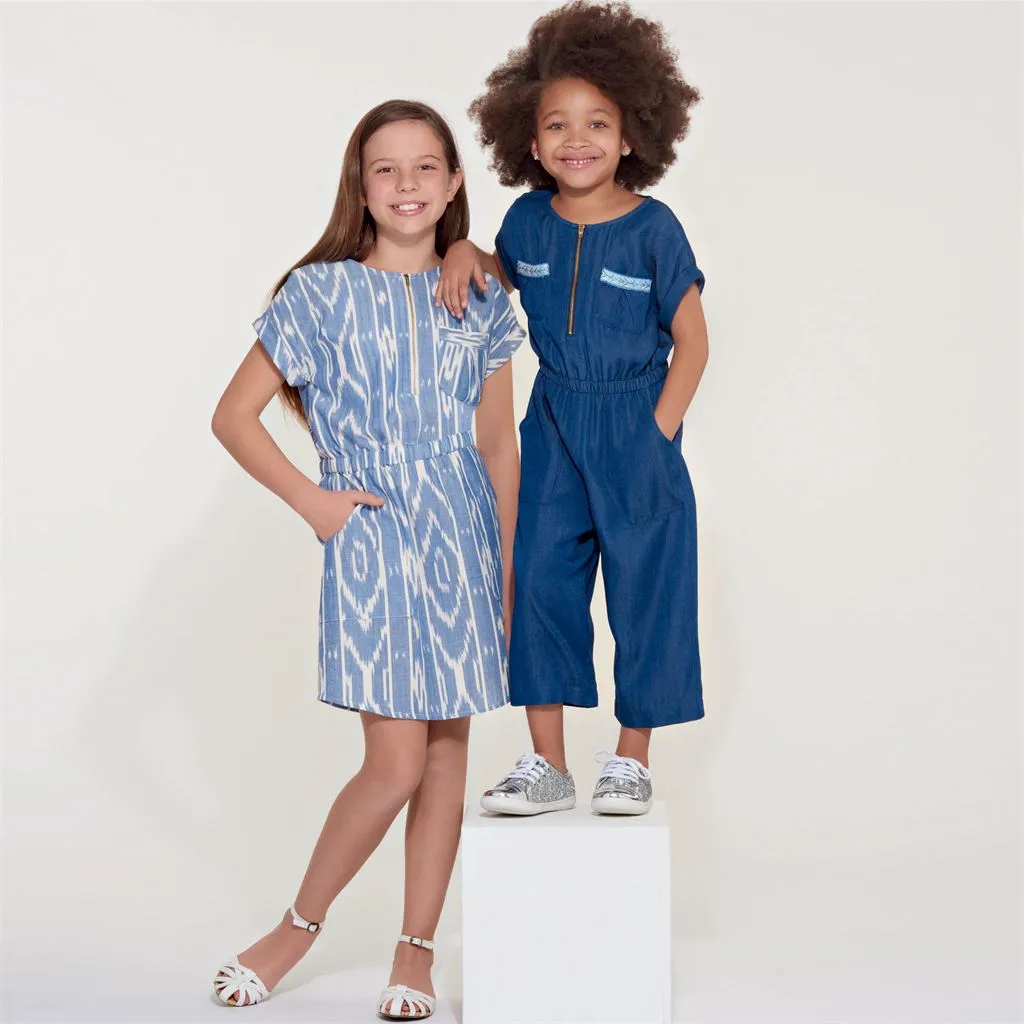 New Look Sewing Pattern N6612 Children's, Girls' Jumpsuit, Romper and Dress