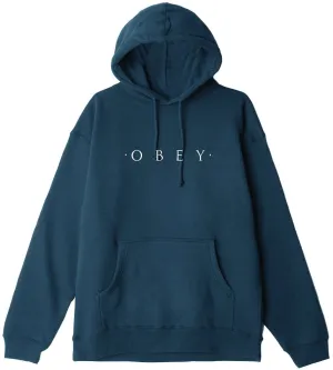 OBEY Novel Pigment Dyed Hoodie, Deep Teal