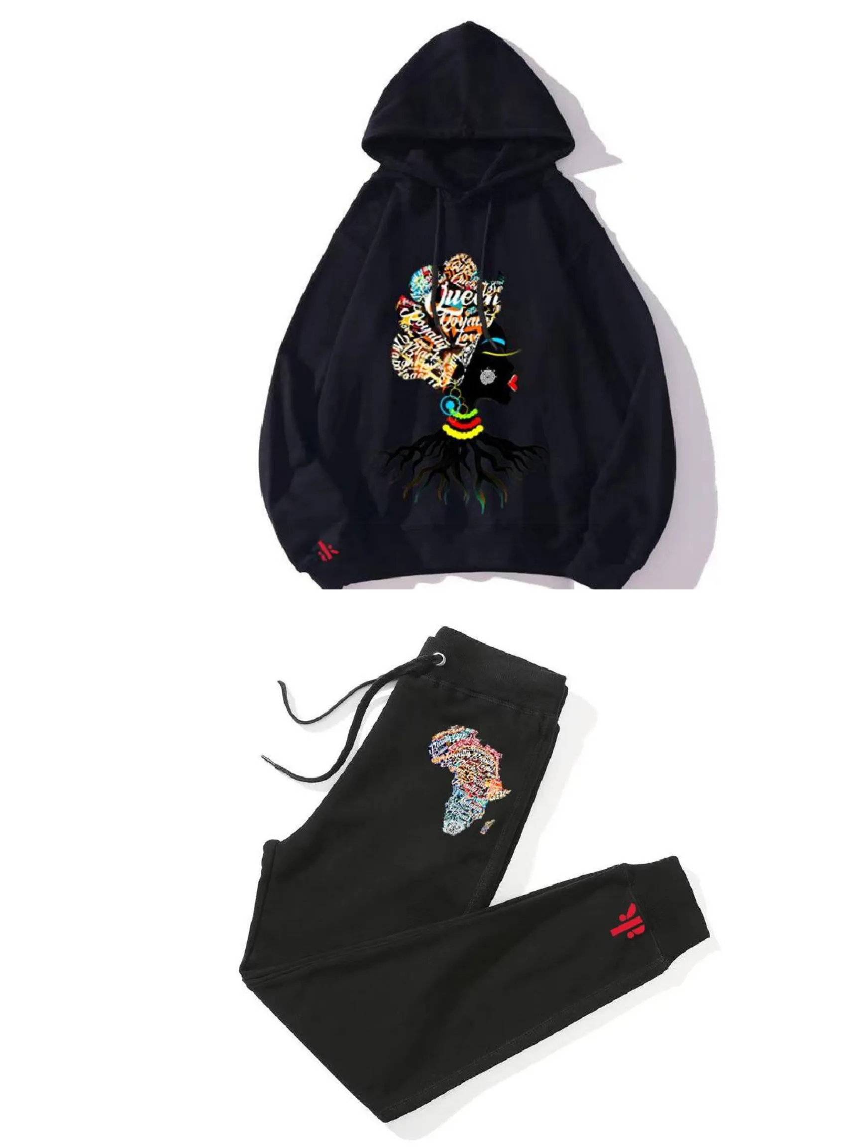 ORLU hooded pullover & Jogger set (BLACK)