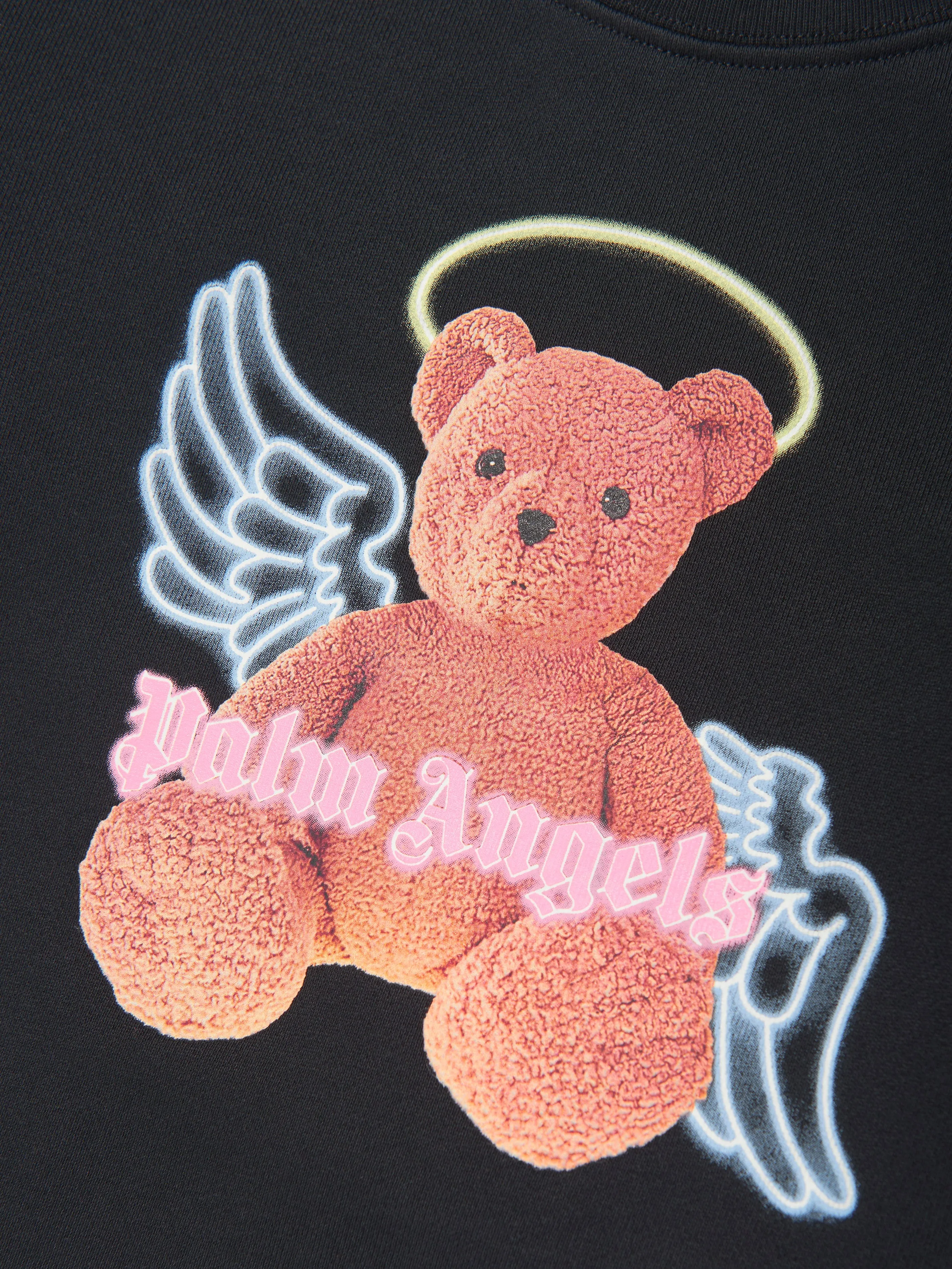 Palm Angels Girls Bear Angel Open Back Sweatshirt in Black