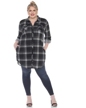 Plaid Tunic Top | Black