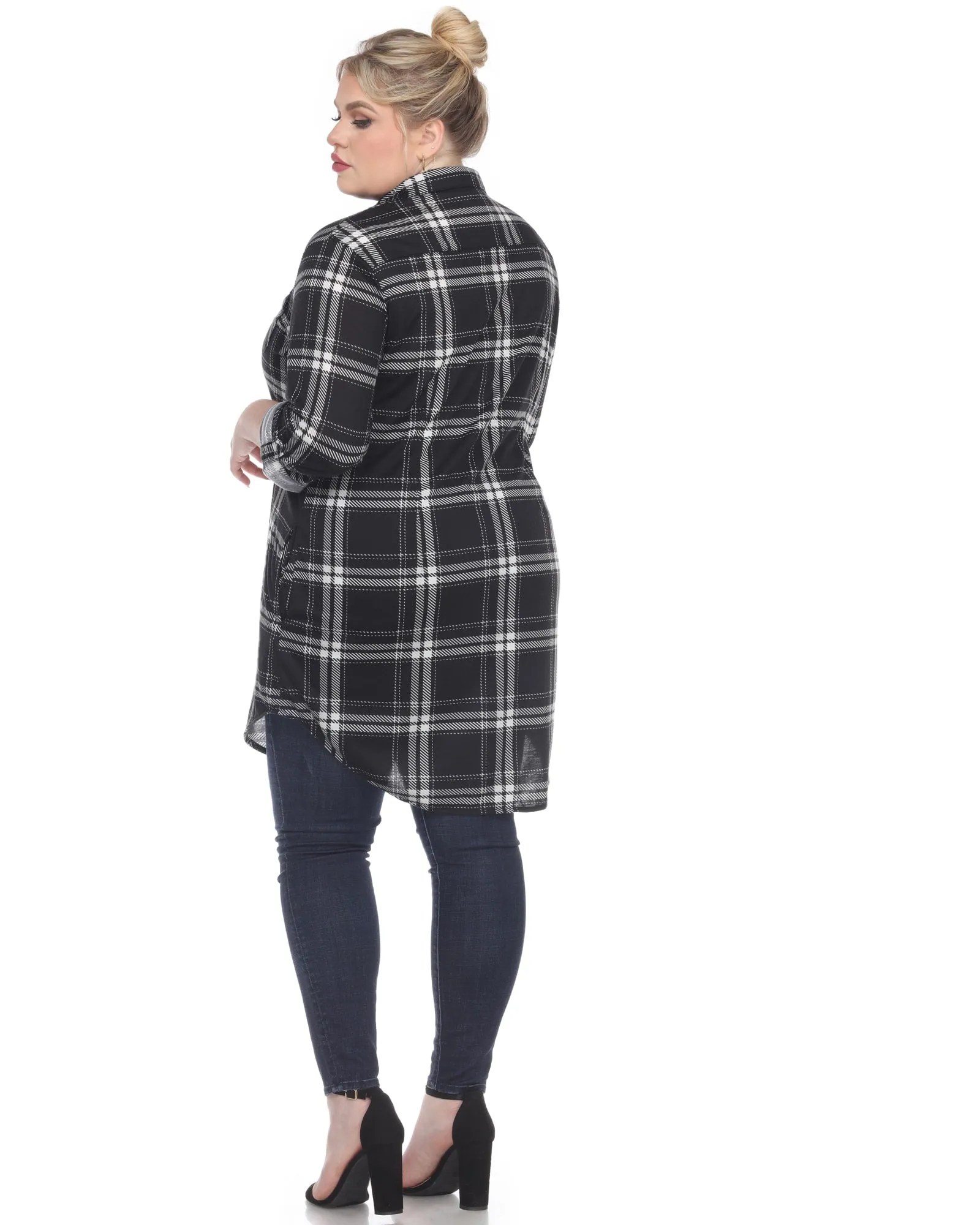 Plaid Tunic Top | Black