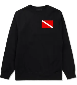 Scuba Dive Flag Chest Mens Crewneck Sweatshirt