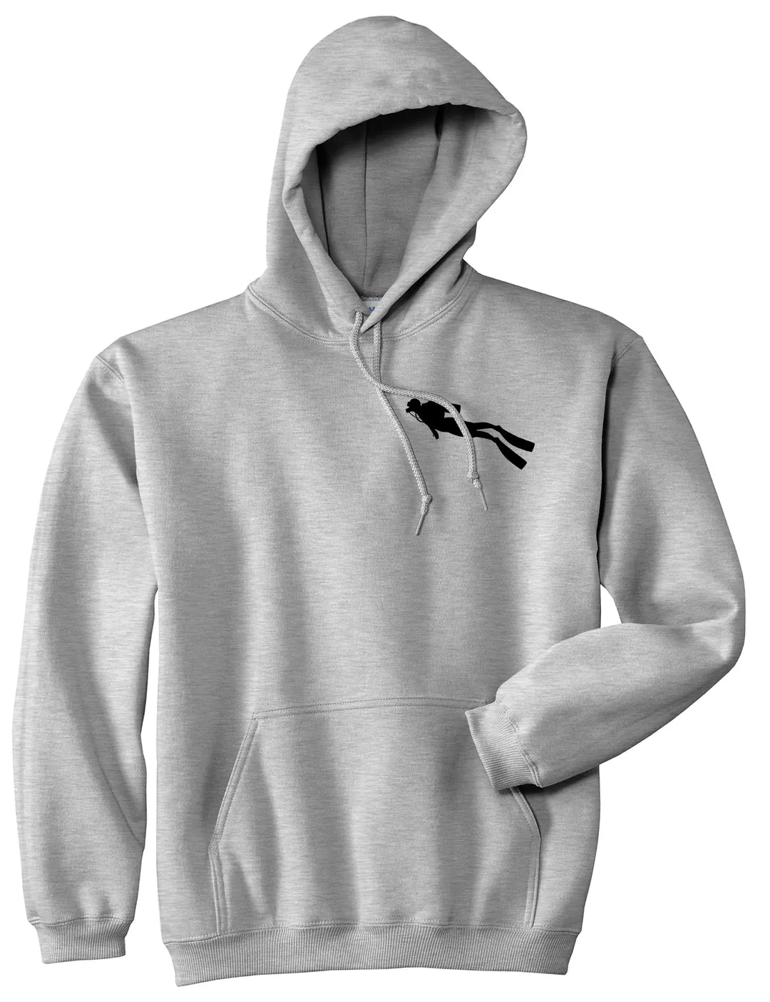 Scuba Diver Chest Mens Pullover Hoodie