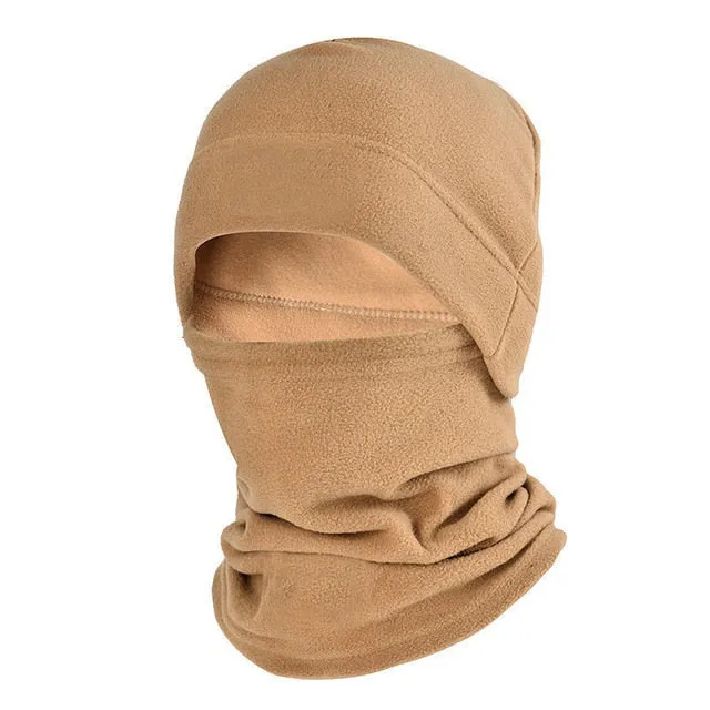 Set Winter Fleece Hat and Scarf Set Thermal Head Cover Tactical Warm Balaclava Face Mask Neck Warmer Sport Cycling Ski Scarf Hat