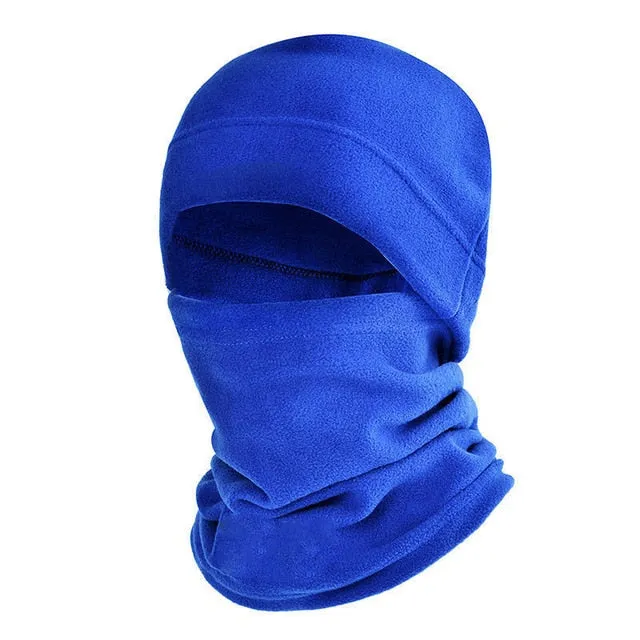 Set Winter Fleece Hat and Scarf Set Thermal Head Cover Tactical Warm Balaclava Face Mask Neck Warmer Sport Cycling Ski Scarf Hat