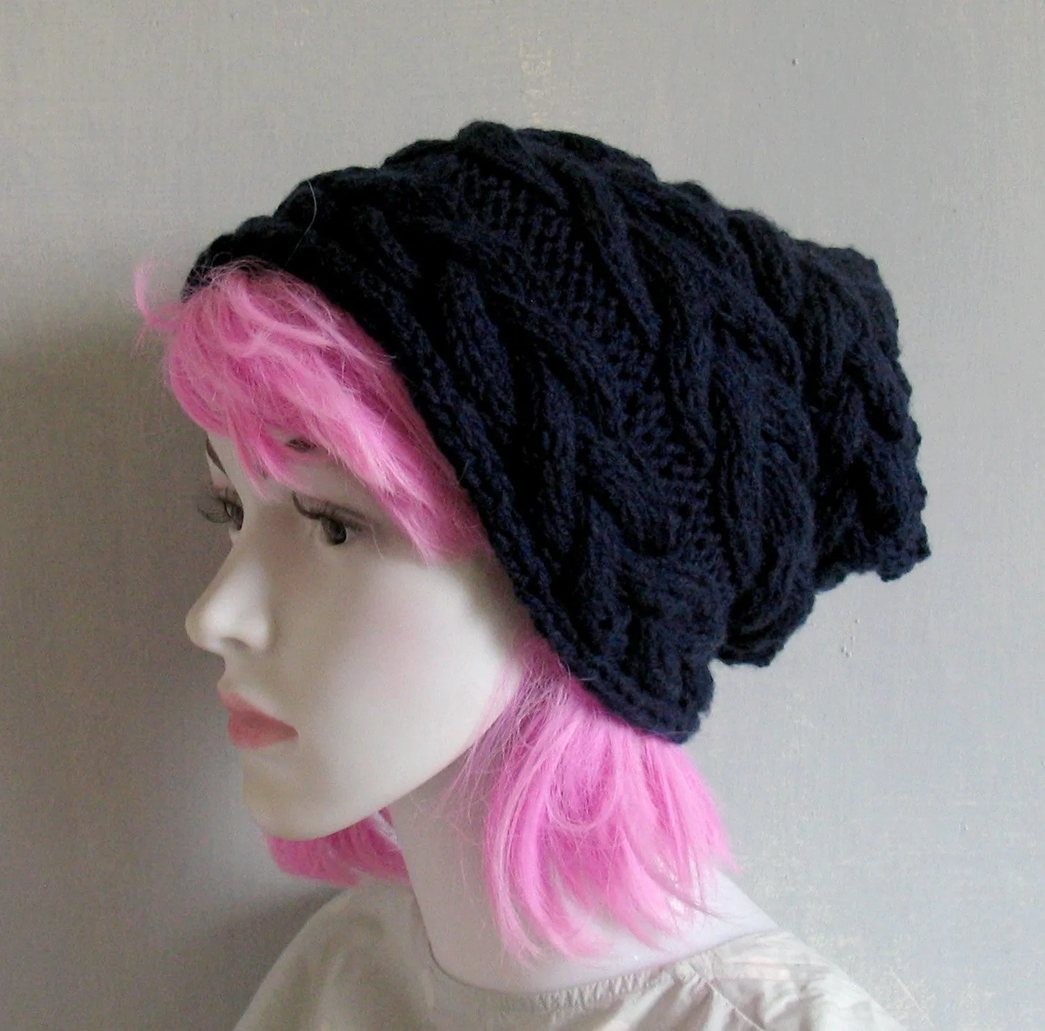 Slouchy Beanie Hat, Women's Slouchy Beanie, Chunky Knit Hat, Winter Accessories