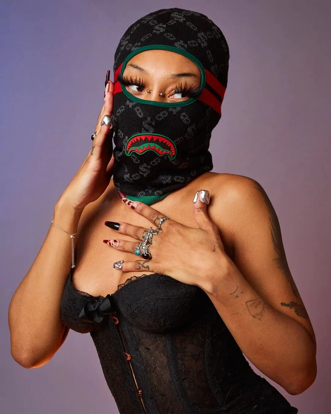 Sprayground Dinero Balaclava Ski Mask Limited Edition Black