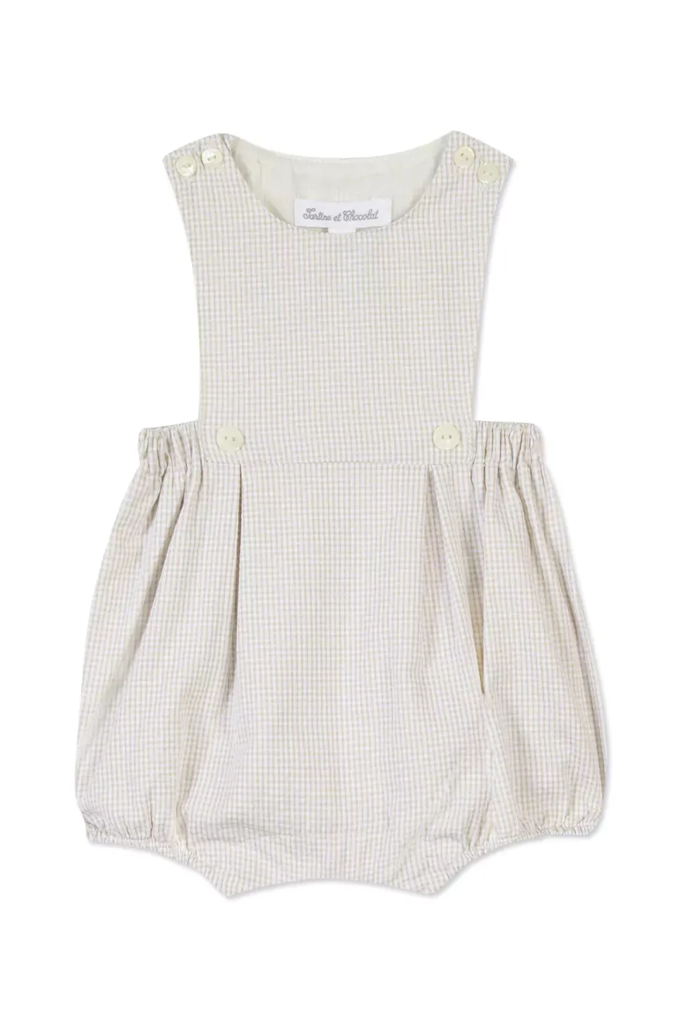 TAR Beige Gingham Romper