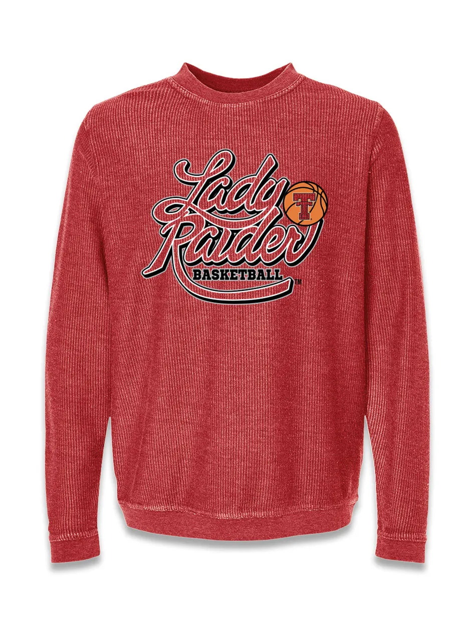 Texas Tech "Lady Raider Shadow" Youth Corded Crew Sweatshirt