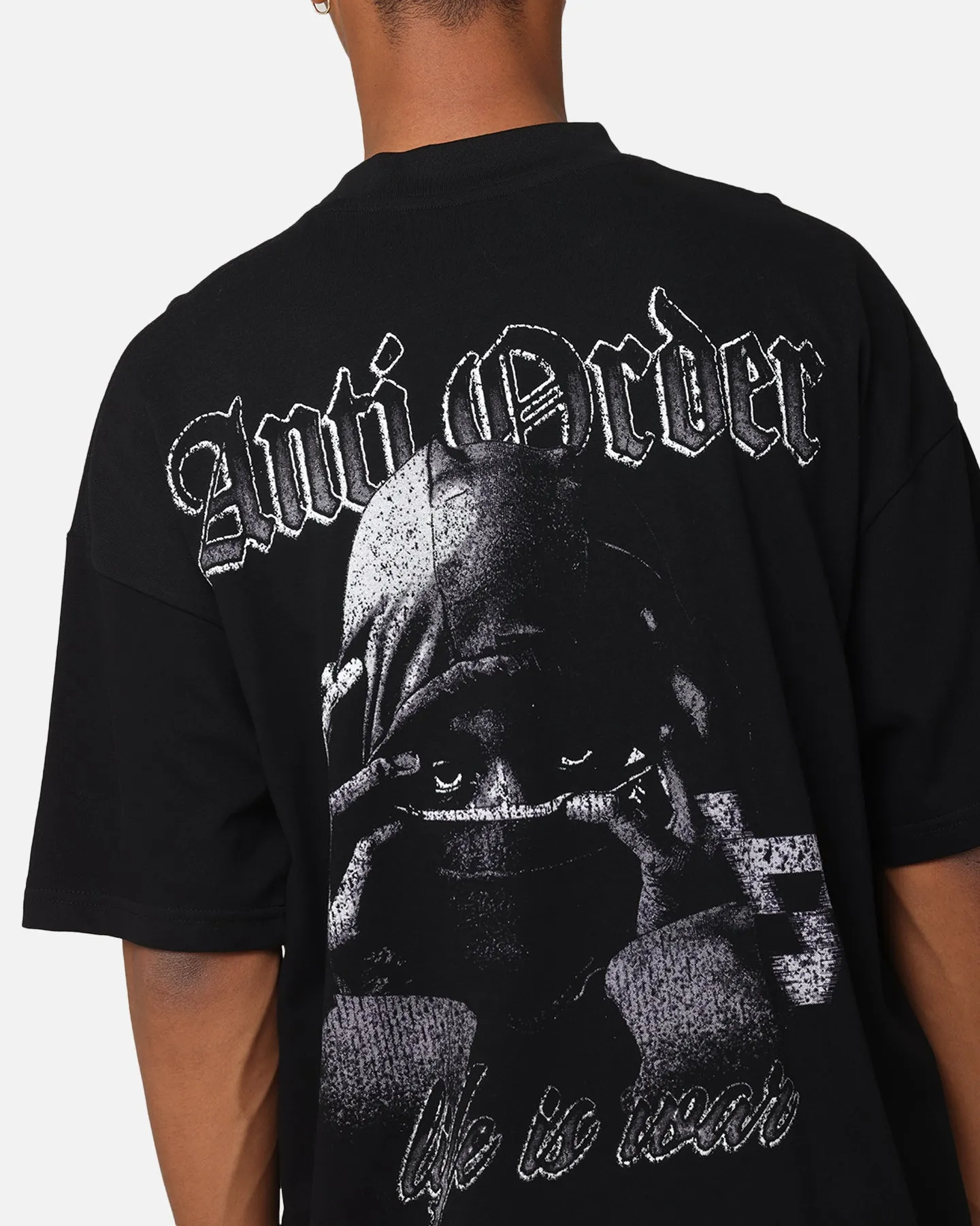 The Anti Order Balaclava Mock Neck T-Shirt Black