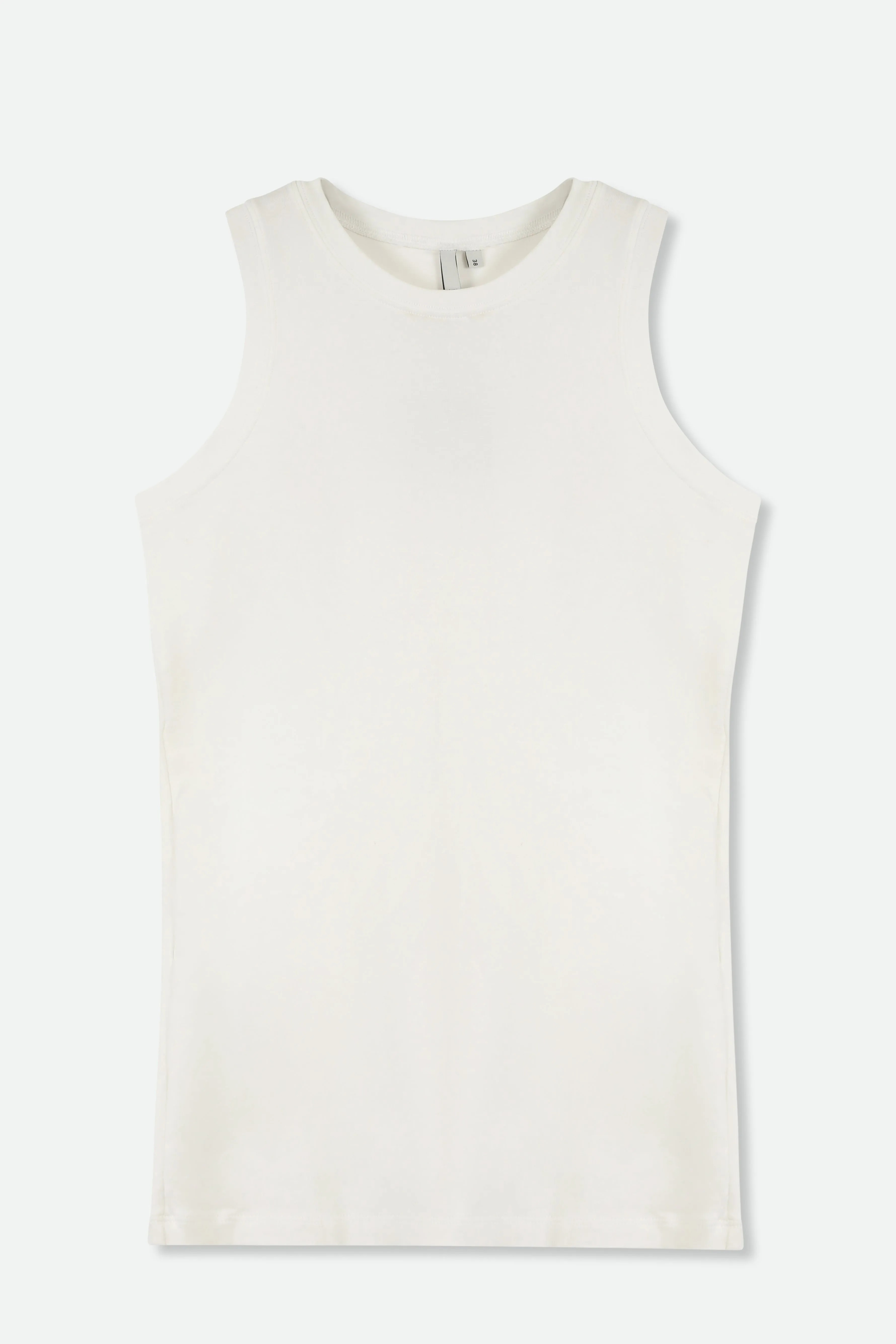 TUNIC LENGTH MUSCLE TANK IN PIMA COTTON STRETCH - Final Few Sizes US 6-10