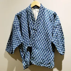 Vintage Indigo Kasuri Haori Jacket